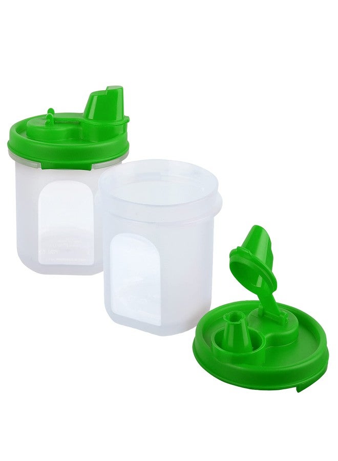 Cutting EDGE Air-Tight & Leak Proof Plastic Oil Pourer - for Vinegar, Sauces, Olive & Refined Oils, Easy Flow, BPA Free, Refrigerator Safe (Green) (2, 250ML) - Image 2